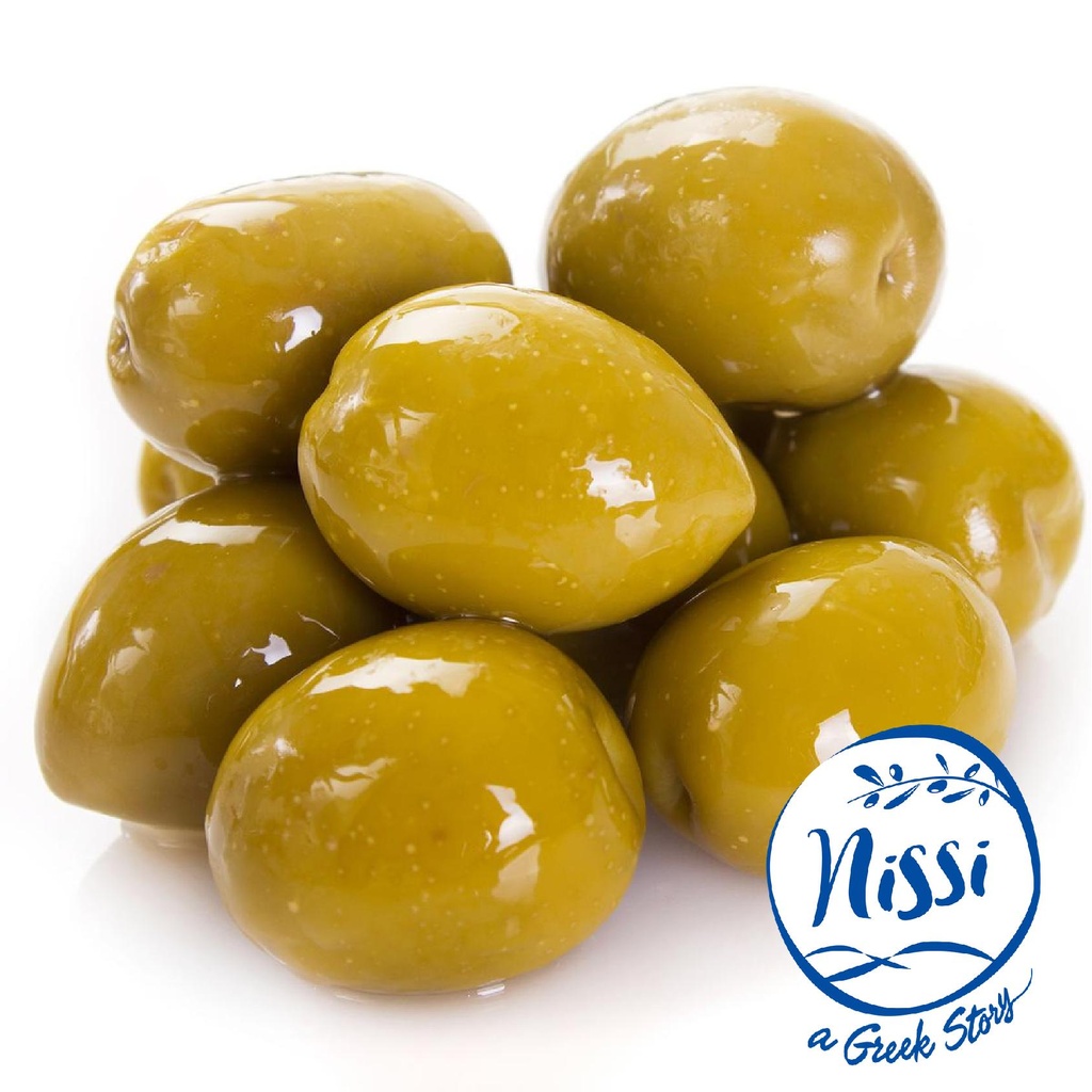 Organic Greek Nissi Halkidiki Olives Large (with Pit) 250g