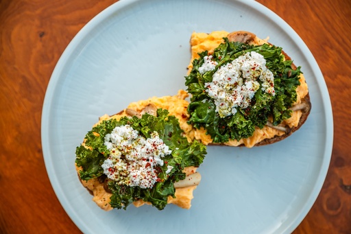 Scrambled Eggs & Crispy Kale